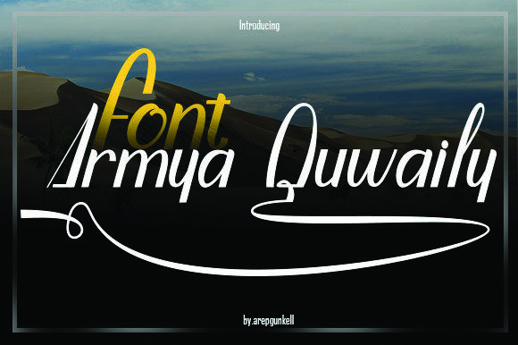 Armya Quwaily: A Polished Font for Branding and Packaging