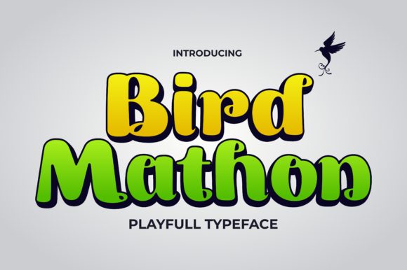 Birdmathon Font for Handmade Creations