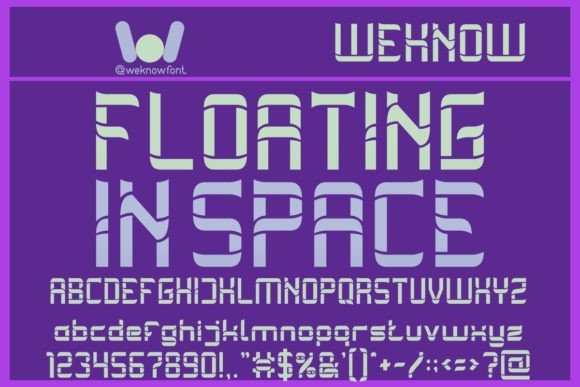Floating on Space Font for Web Design