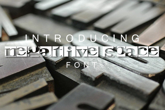 Negative Space Font for Editorial Design