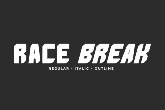 Race Break: A Bold Display Font for Handmade Creations