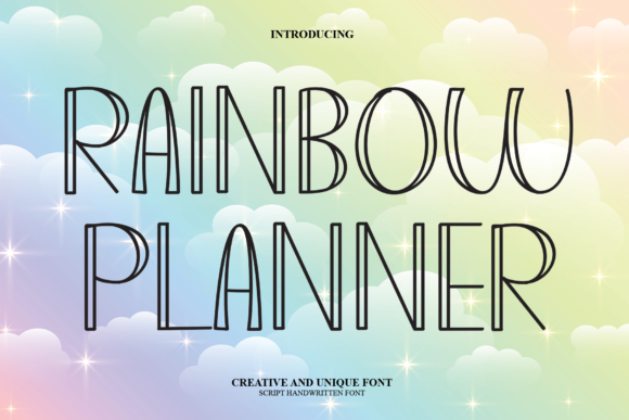 Rainbow Planner Font for Web Design